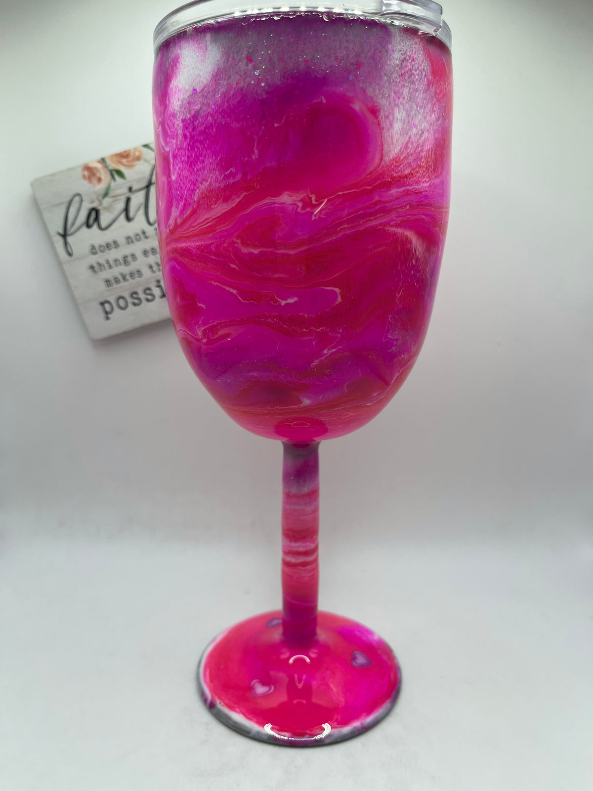 Wine Glass Epoxy Coated #35