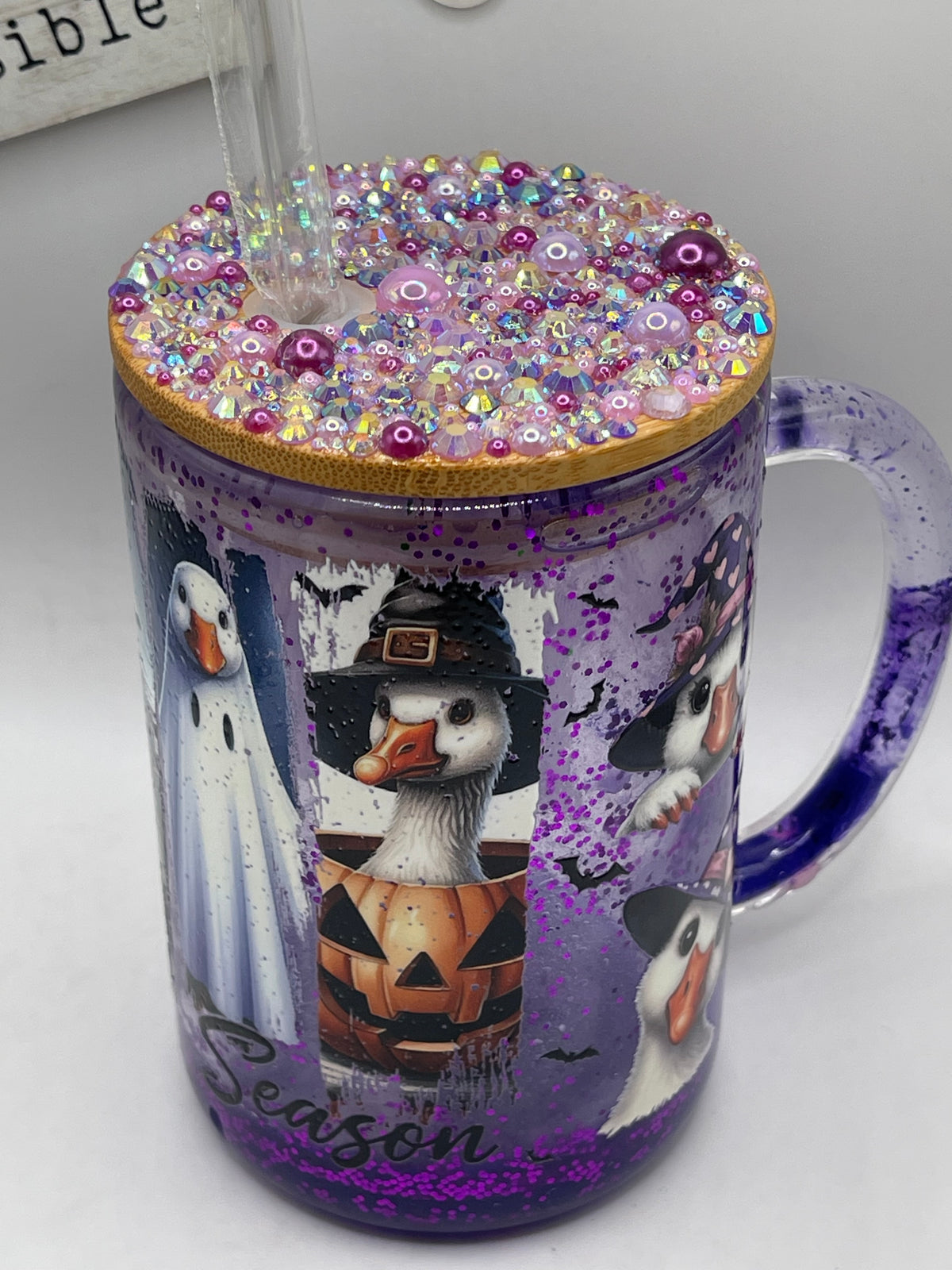 Glass Snow Globe Mug- 16oz.