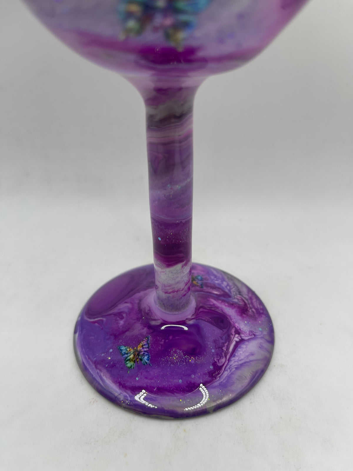 Wine Glass EPOXY coated #44